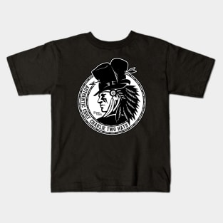 Authentic Chief Charlie Two Hats (B&W) Kids T-Shirt